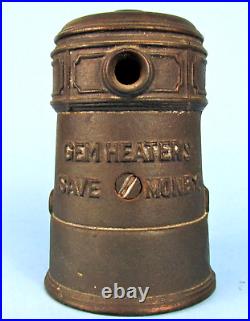 Antique Abendroth Bros. Gem Heater Stove Cast Iron Advertising Bank