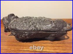 Antique Advertising Cast Iron Buffalo Bank from Amherst Stoves