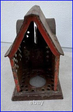 Antique American J & E Stevens Cast Iron Mule Entering Barn Mechanical Bank 1880