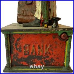 Antique American Shepard Hardware Co. Cast Iron Uncle Sam Mechanical Bank c. 1886 Antique American Shepard Hardware Co. Cast Iron Uncle Sam Mechanical Bank c. 1886