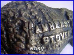 Antique Amherst Stoves Advertising Cast Iron Buffalo Coin Bank 3.75 lbs GC