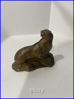 Antique Arcade Cast Iron Bank 1910-1913 Seal On Rock Sea Lion