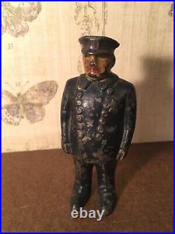 Antique Arcade Policeman Cast Iron Bank