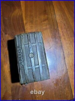 Antique Bank 1888 cast iron Works! Has original key