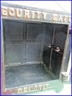 Antique CAST IRON CI SECURITY SAFE DEPOSIT Still Combination Bank 1880's Small