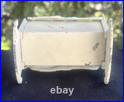 Antique C 1920s Original Paint Stevens Cast Iron Sleeping Baby Still Coin Bank Antique C 1920s Original Paint Stevens Cast Iron Sleeping Baby Still Coin Bank