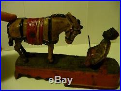 Antique Cast Iron Always Did Spise a Mule Mechanical Bank J & E Stevens Co 1897c