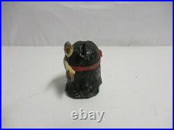 Antique Cast Iron American Indian Girl Head Coin Bank Germany Early 1900s