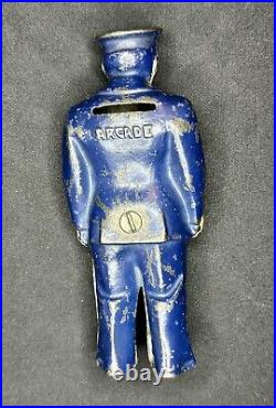 Antique Cast Iron Arcade Police Man Bank 1920s