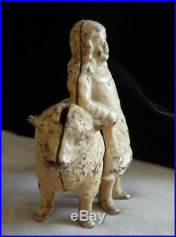 Antique Cast Iron Bank Mary and Her Little Lamb Still Bank ca1901 USA