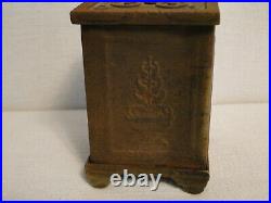 Antique Cast Iron Bank State Safe Combination Coin Bank