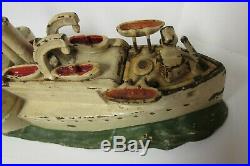 Antique Cast Iron Battleship Ship Olympia Bank Nautical Boat