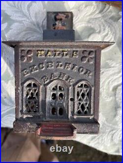 Antique Cast Iron Building Dime Still State Bank Halls Excelsior Bank