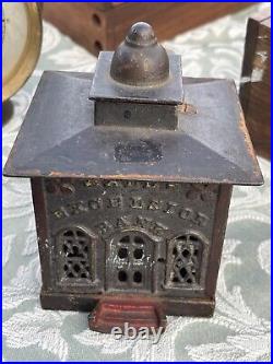 Antique Cast Iron Building Dime Still State Bank Halls Excelsior Bank