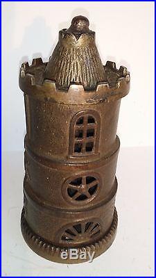 Antique Cast Iron COLUMBIA TOWER Bank by Grey Iron Co ca. 1897 Moore's 1118