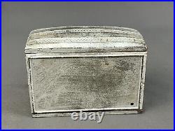 Antique Cast Iron Dime Coin Bank Steamer Trunk / Chest 1891