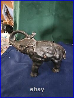 Antique Cast Iron Elephant Bank