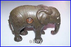 Antique Cast Iron Elephant Bank