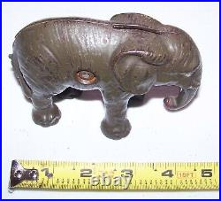 Antique Cast Iron Elephant Bank