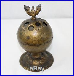 Antique Cast Iron Globe Still Bank with Eagle on Top