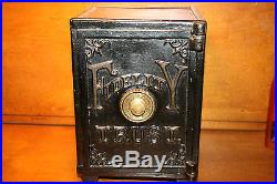 Antique Cast Iron Huge Childs Combo Safe Bank Original Patd. Works c 1885