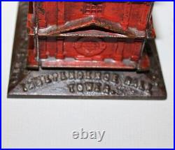 Antique Cast Iron Independence Hall Tower Coin Penny Bank bell in the tower
