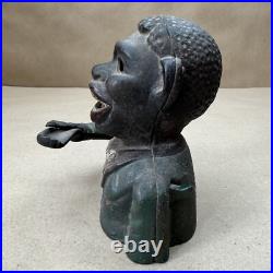 Antique Cast Iron Jolly ###### Coin Bank Mechanical Black Americana Working Antique Cast Iron Jolly ###### Coin Bank Mechanical Black Americana Working