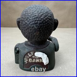 Antique Cast Iron Jolly ###### Coin Bank Mechanical Black Americana Working Antique Cast Iron Jolly ###### Coin Bank Mechanical Black Americana Working