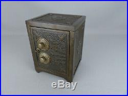Antique Cast Iron Keyless Safety Deposit Combination Lock Bank ca1900 Works Well