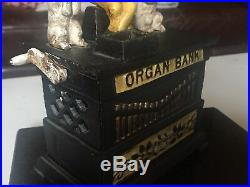 Antique Cast Iron Kyser & Rex Mechanical Organ Bank Money Box