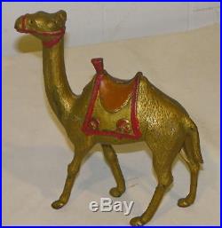 Antique Cast Iron Large Figural Toy Camel Still Bank Large Size