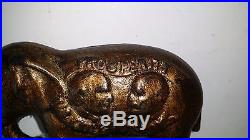 Antique Cast Iron McKinley/Teddy Elephant Bank Moore's #453 Rated E RARE