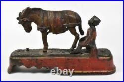 Antique Cast Iron Mechanical Bank Boy & Mule