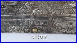 Antique Cast Iron Mechanical Bee Hive Dime Registering Bank The H&H