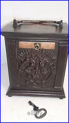 Antique Cast Iron Mechanical CHANDLERS BANK by National Brass Works ca. 1905