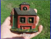 Antique Cast Iron Mechanical Toy Bank Zoo Bank Works Nice Paint