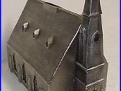 Antique Cast Iron NEW ENGLAND CHURCH BANK made in US. Ca. 1905 Moore