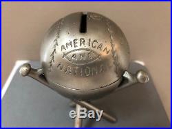 Antique Cast Iron Official League Ball 1914 Rare Still Bank