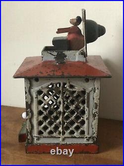 Antique Cast Iron Old Toy Hall's Excelsior Bank Working