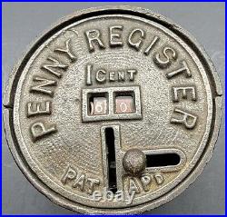 Antique Cast Iron Penny Register Bank 1 Cent Bucket Pail (kyser & Rex)
