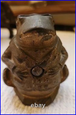 Antique Cast Iron Professor Pug Still Bank A. C. Williams Mfg. Co Antique Cast Iron Professor Pug Still Bank A. C. Williams Mfg. Co