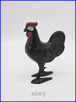 Antique Cast Iron Rooster Chicken Still Bank Arcade Toy