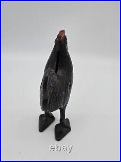 Antique Cast Iron Rooster Chicken Still Bank Arcade Toy