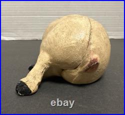 Antique Cast Iron Sleeping Pig Piggy Coin Bank Original Paint Antique Cast Iron Sleeping Pig Piggy Coin Bank Original Paint