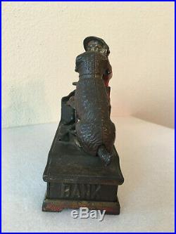 Antique Cast Iron Speaking Dog Mechanical Bank Ca. 1885