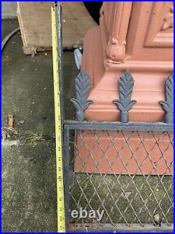 Antique Cast Iron & Steel Garden Fence Gate Salvage Bank Bldg Architecture #5
