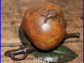 Antique Cast Iron Still Bank Apple on Branch Kyser & Rex c 1880