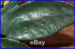 Antique Cast Iron Still Bank Apple on Branch Kyser & Rex c 1880's