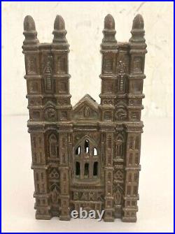 Antique Cast Iron Still Bank Westminster Abbey English Sydenham & McOustra