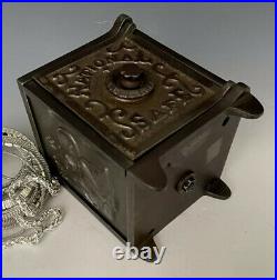 Antique Cast Iron Still Coin Penny Bank National Safe with Working Combo! C. 1910